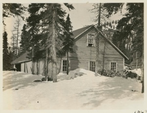 Image of Labrador Scientific Station in the wintertime, east end of house